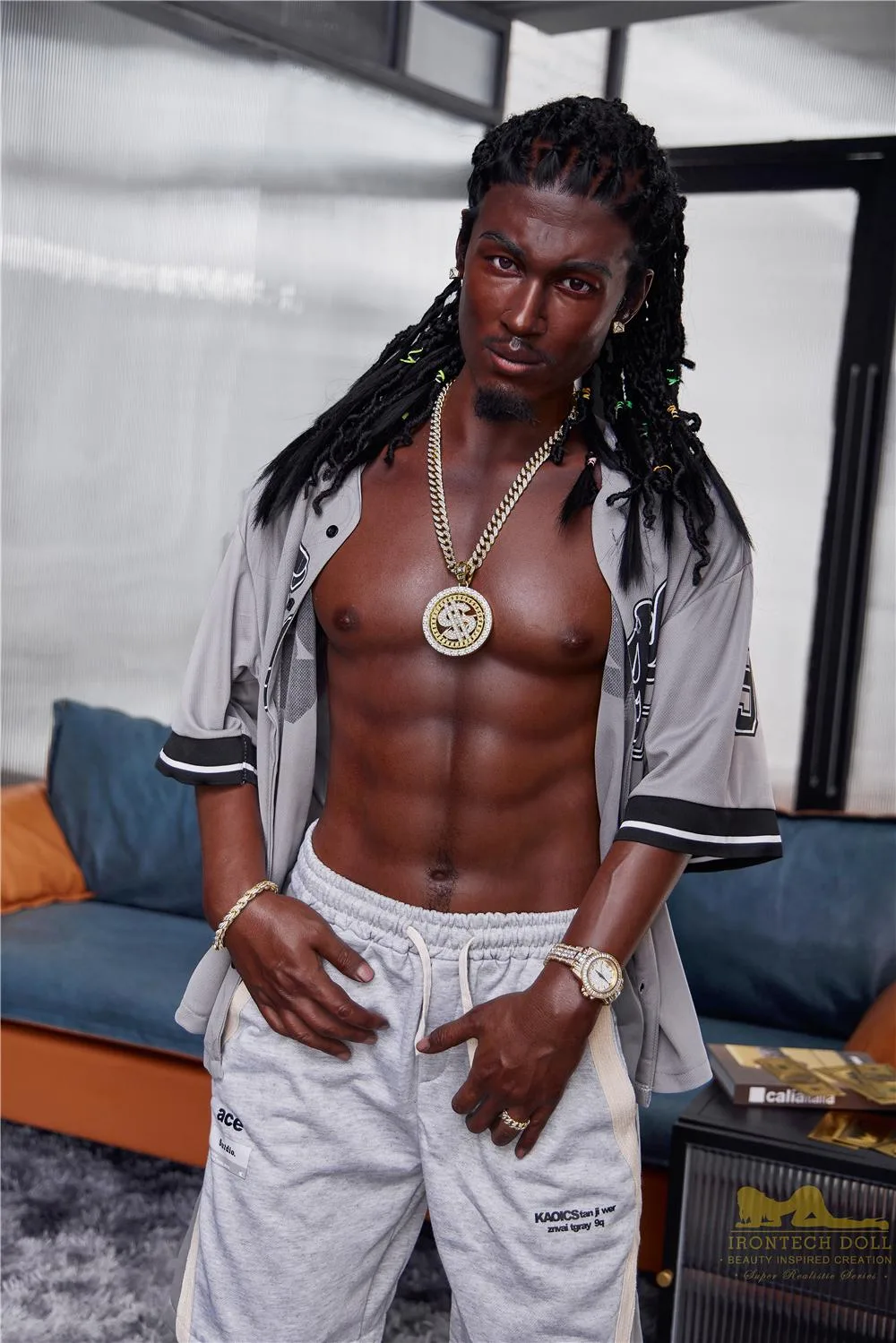 Black Male Silicone Sex Doll Bill view 3