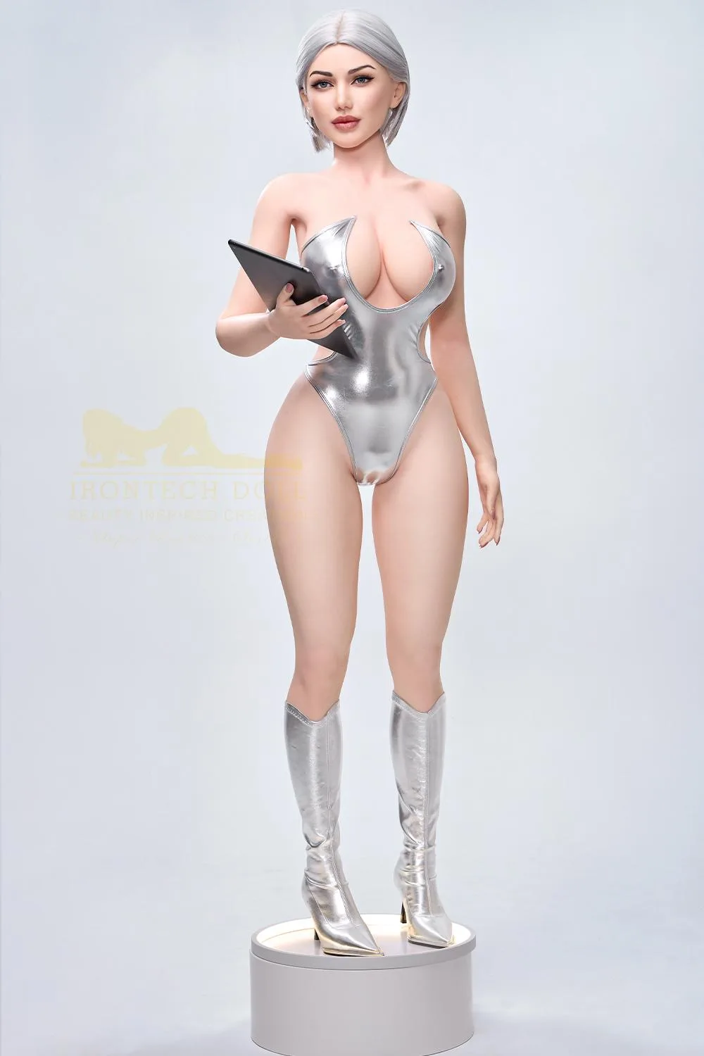 Silicone sex doll Celine | sex doll with white hair view 3