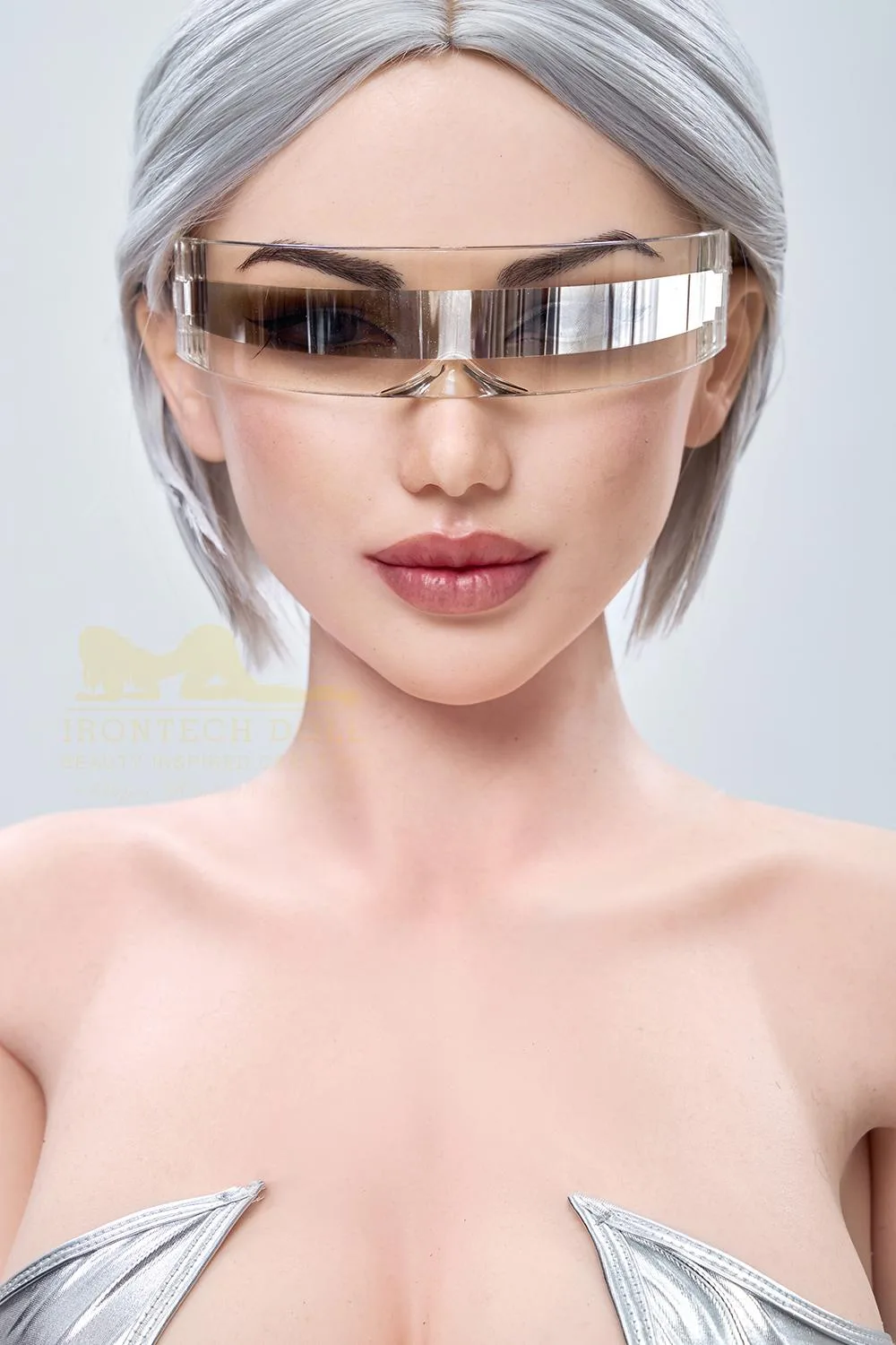 Silicone sex doll Celine | sex doll with white hair view 6