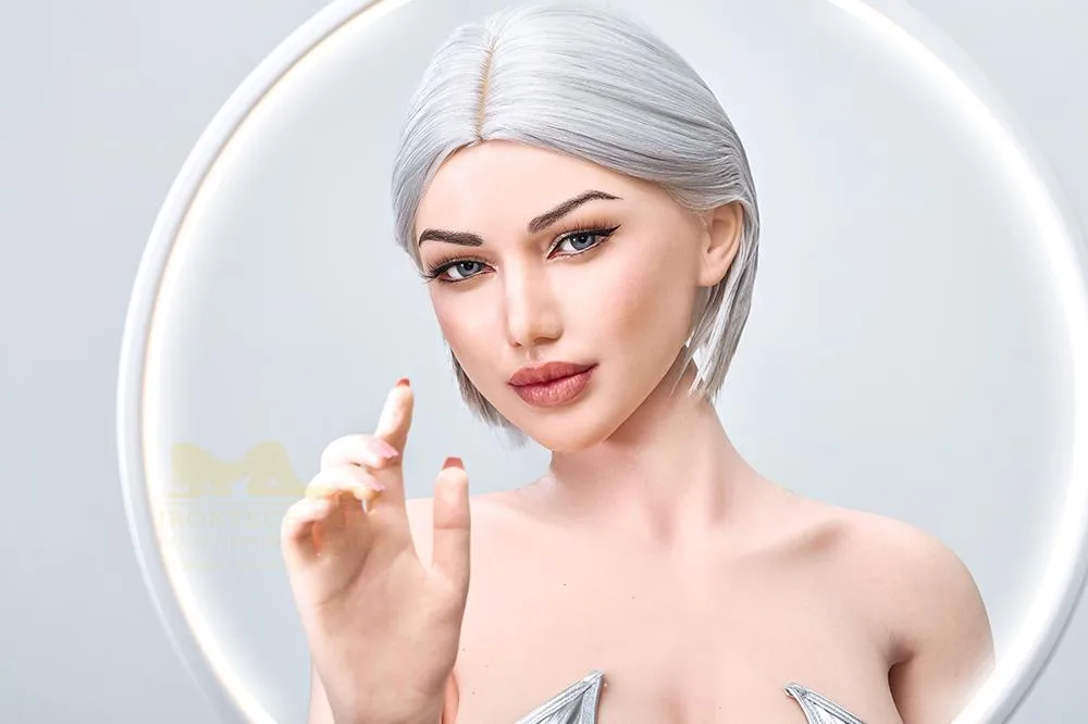Silicone sex doll Celine | sex doll with white hair view 5