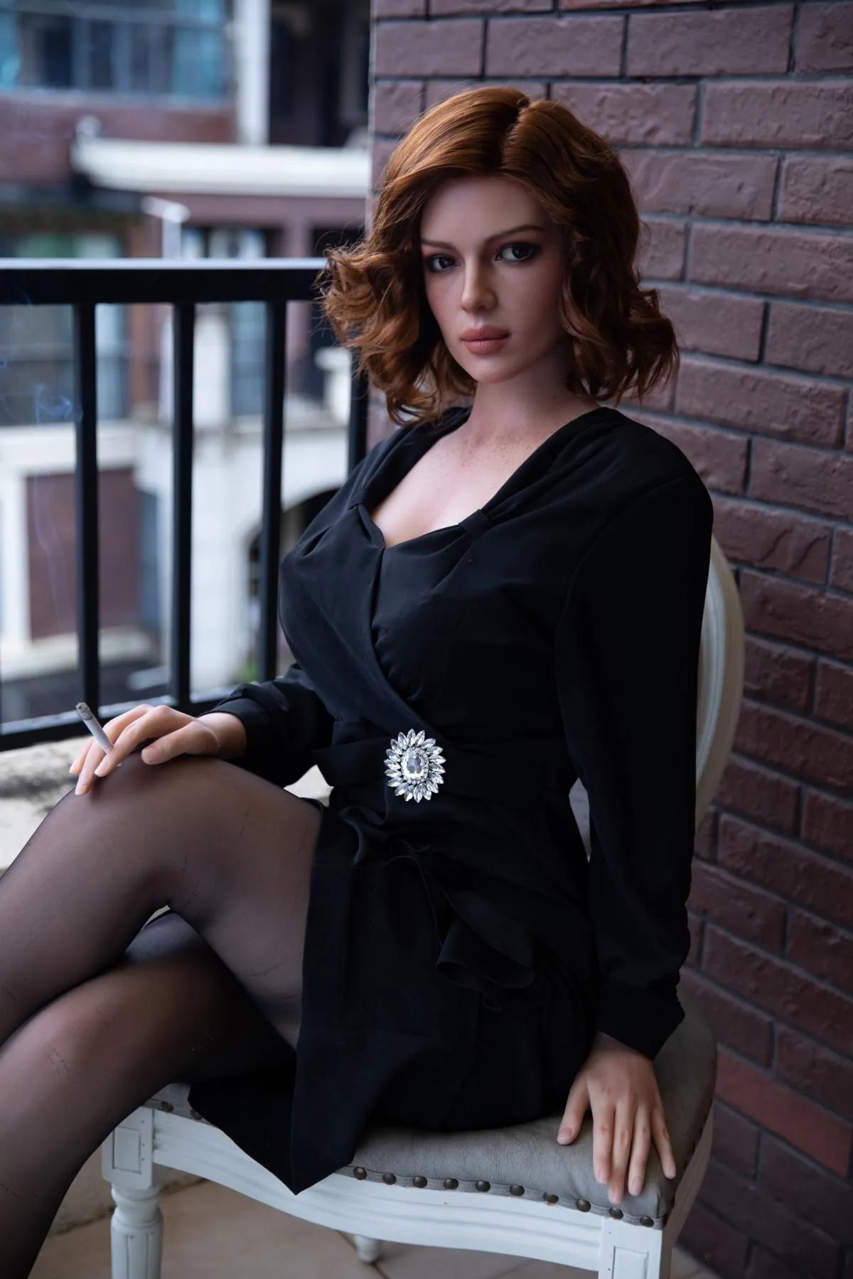 Silicone sex doll Janette with freckles view 4