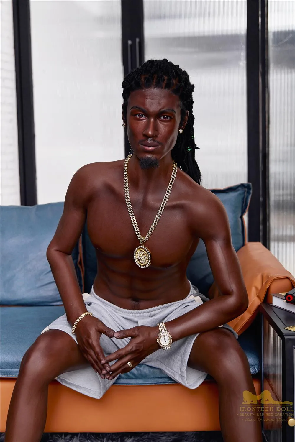 Black Male Silicone Sex Doll Bill view 7