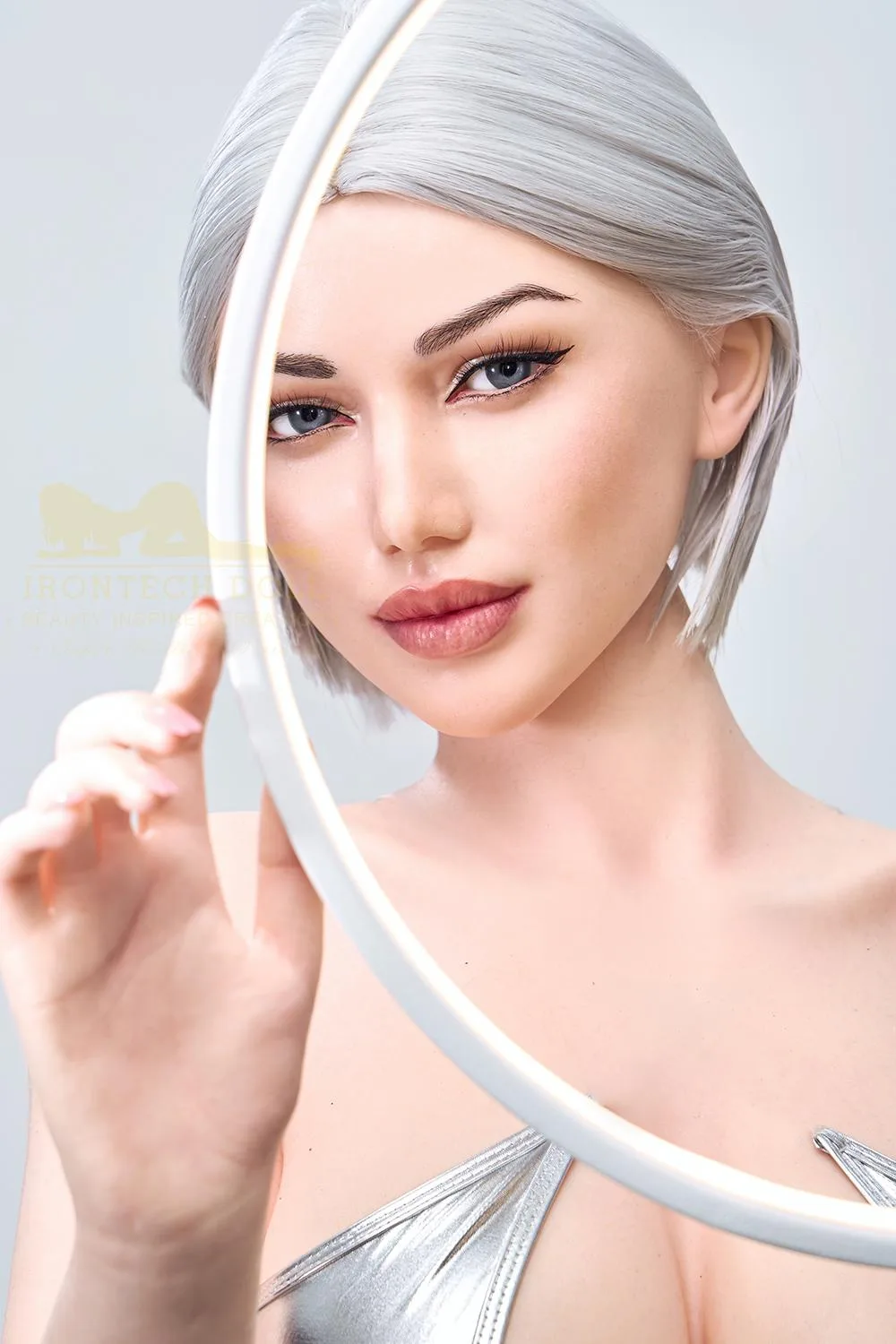 Silicone sex doll Celine | sex doll with white hair view 4