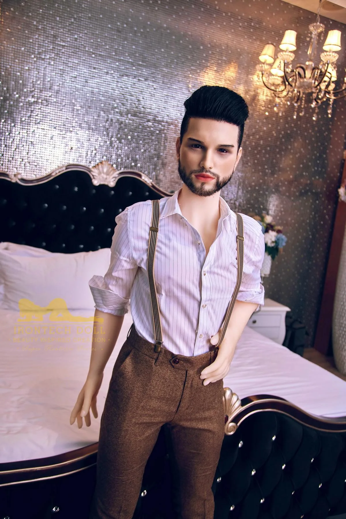 Kevin TPE male sex doll silicone head view 8