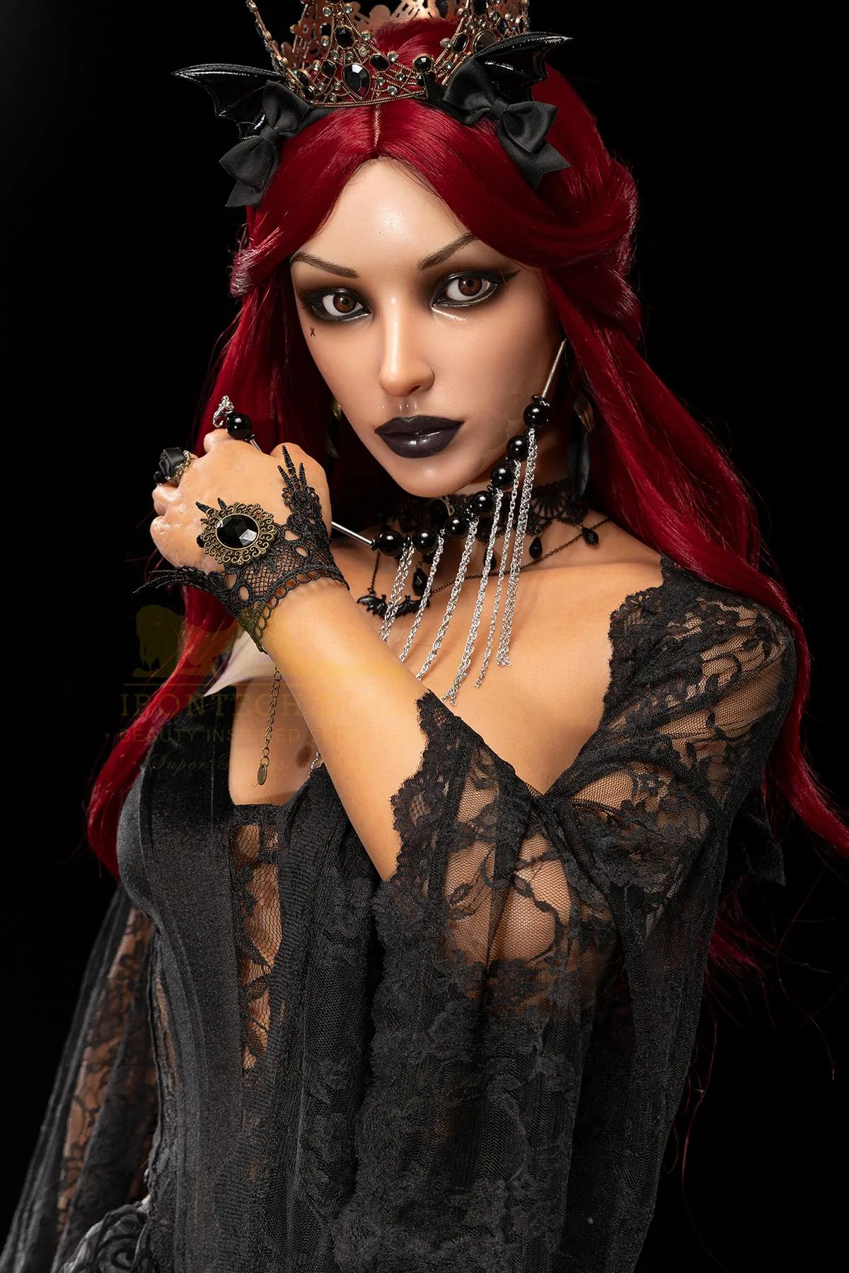 Silicone sex doll Lilith | Gothic sex doll with red hair view 7