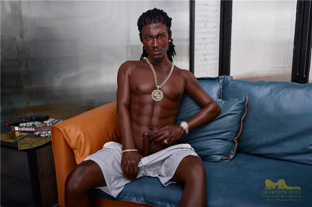 Black Male Silicone Sex Doll Bill view 8