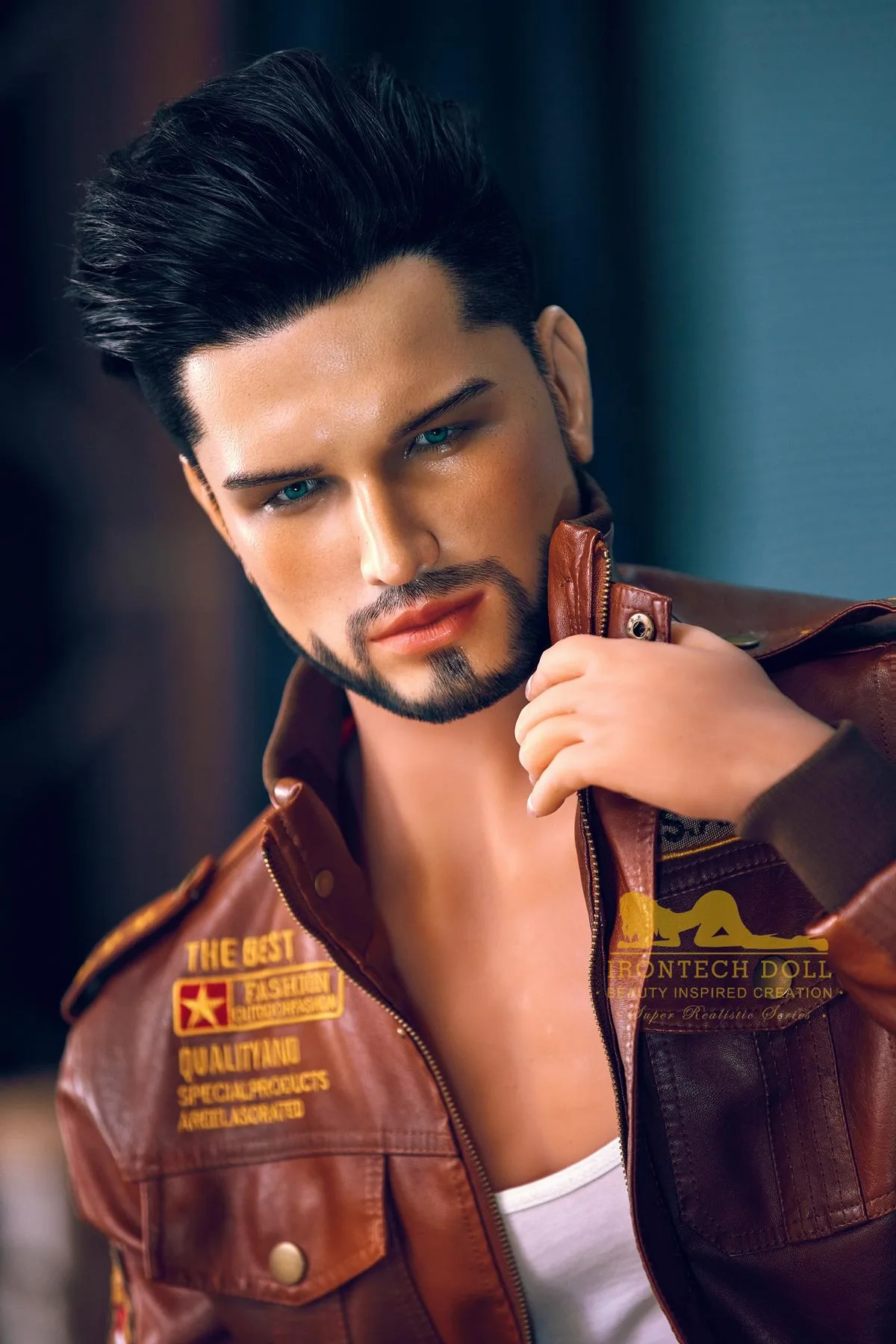 Steve TPE male sex doll silicone head view 4