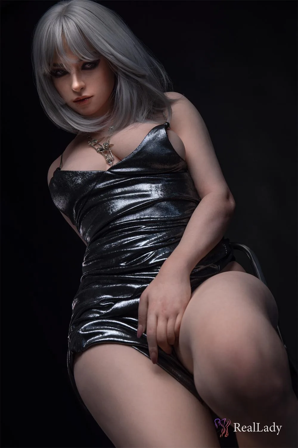 Silicone sex doll Holly | sex doll with white hair view 8