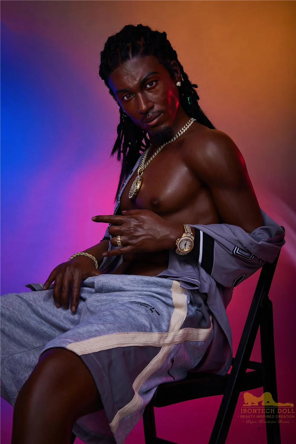 Black Male Silicone Sex Doll Bill view 2