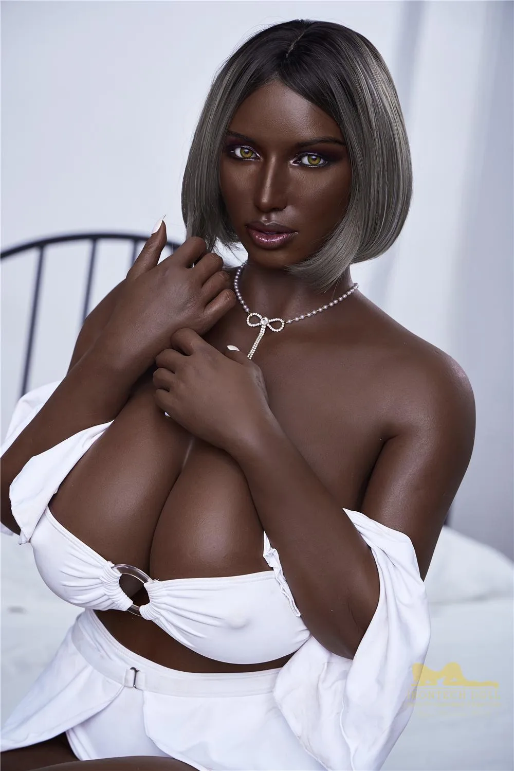 Black silicone sex doll Zara view 3