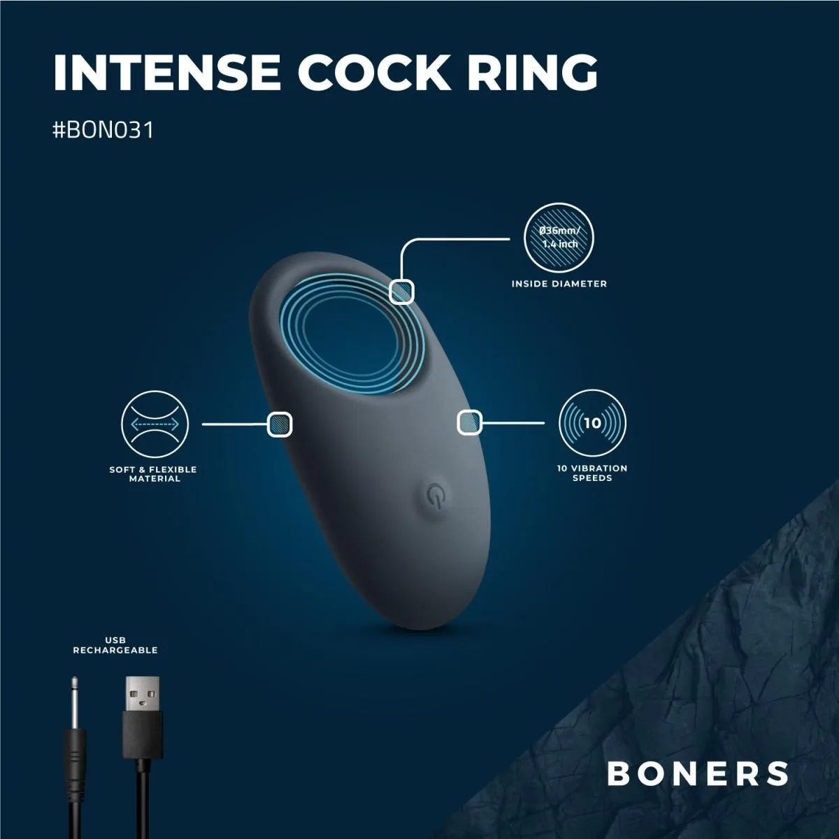 Vibrating penis ring | Intensify sex at the touch of a button view 4